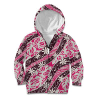 Tarona Tahiti Tiare Monstera Kid Hoodie Polynesian Pattern Curve Style - Polynesian Pride