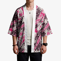 Tarona Tahiti Tiare Monstera Kimono Polynesian Pattern Curve Style - Polynesian Pride