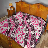 Tarona Tahiti Tiare Monstera Quilt Polynesian Pattern Curve Style - Polynesian Pride