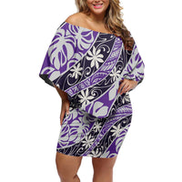 Vareau Tahiti Tiare Monstera Family Matching Off Shoulder Short Dress and Hawaiian Shirt Polynesian Pattern Curve Style - Polynesian Pride