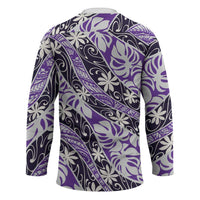 Vareau Tahiti Tiare Monstera Hockey Jersey Polynesian Pattern Curve Style - Polynesian Pride