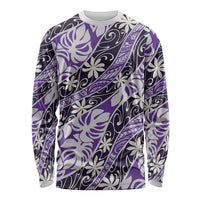 Vareau Tahiti Tiare Monstera Long Sleeve Shirt Polynesian Pattern Curve Style - Polynesian Pride