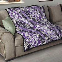 Vareau Tahiti Tiare Monstera Quilt Polynesian Pattern Curve Style - Polynesian Pride