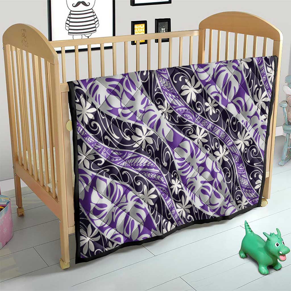 Vareau Tahiti Tiare Monstera Quilt Polynesian Pattern Curve Style - Polynesian Pride