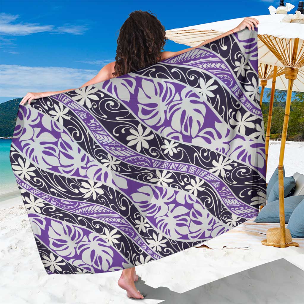 Vareau Tahiti Tiare Monstera Sarong Polynesian Pattern Curve Style - Polynesian Pride