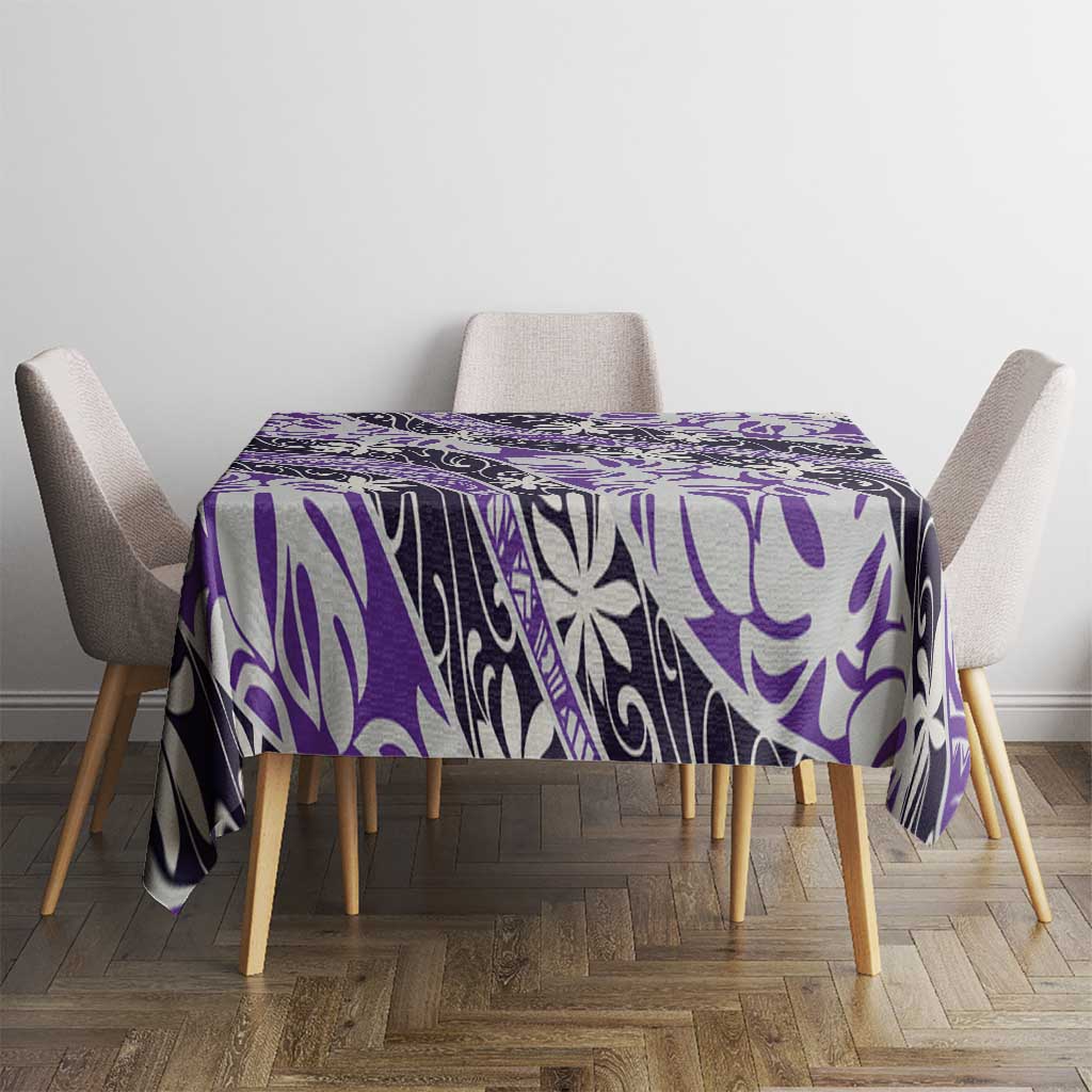 Vareau Tahiti Tiare Monstera Tablecloth Polynesian Pattern Curve Style - Polynesian Pride