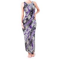 Vareau Tahiti Tiare Monstera Tank Maxi Dress Polynesian Pattern Curve Style - Polynesian Pride