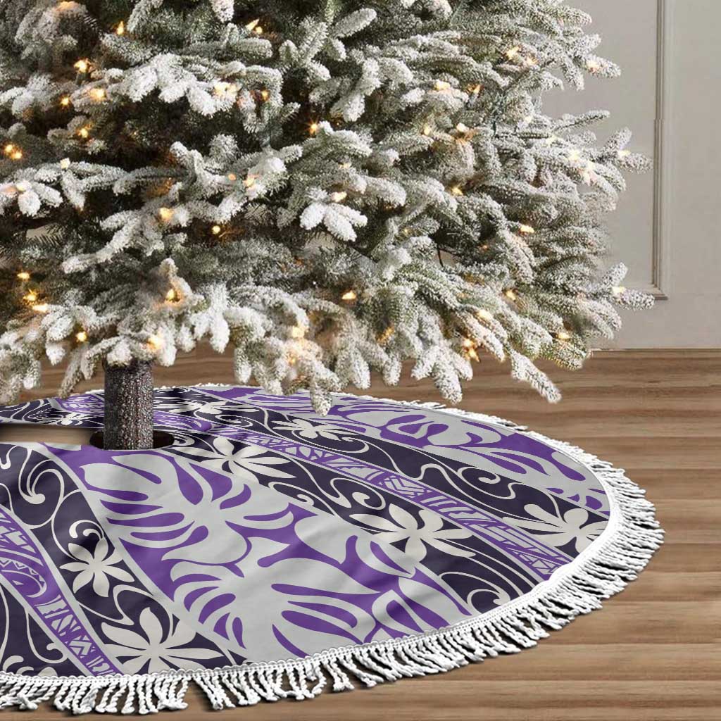 Vareau Tahiti Tiare Monstera Tree Skirt Polynesian Pattern Curve Style - Polynesian Pride
