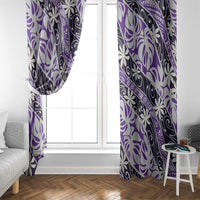Vareau Tahiti Tiare Monstera Window Curtain Polynesian Pattern Curve Style - Polynesian Pride