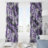 Vareau Tahiti Tiare Monstera Window Curtain Polynesian Pattern Curve Style - Polynesian Pride