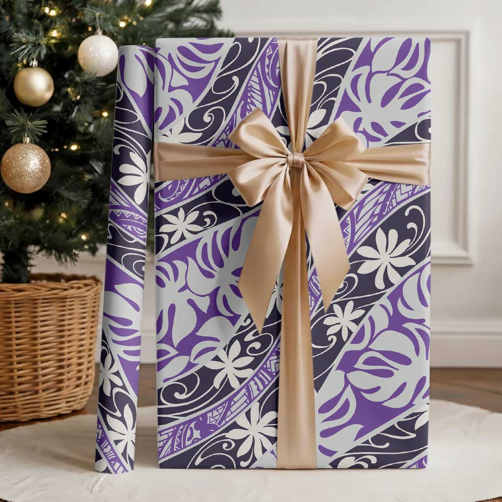 Vareau Tahiti Tiare Monstera Wrapping Paper Polynesian Pattern Curve Style - Polynesian Pride