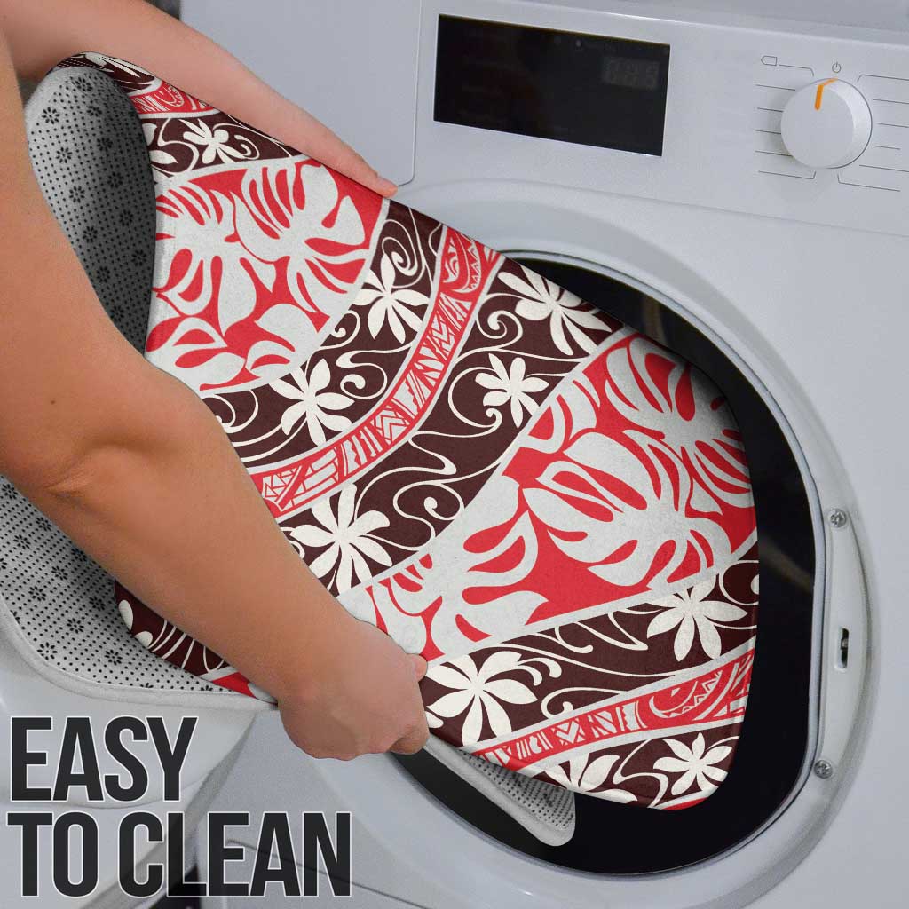 Uteute Tahiti Tiare Monstera Bathroom Set Polynesian Pattern Curve Style - Polynesian Pride