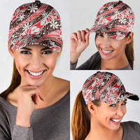 Uteute Tahiti Tiare Monstera Classic Cap Polynesian Pattern Curve Style - Polynesian Pride