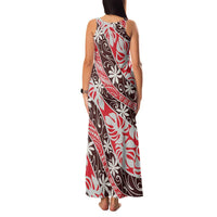 Uteute Tahiti Tiare Monstera Family Matching Tank Maxi Dress and Hawaiian Shirt Polynesian Pattern Curve Style - Polynesian Pride