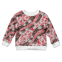Uteute Tahiti Tiare Monstera Kid Ugly Christmas Sweater Polynesian Pattern Curve Style - Polynesian Pride
