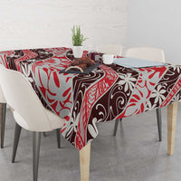 Uteute Tahiti Tiare Monstera Tablecloth Polynesian Pattern Curve Style - Polynesian Pride