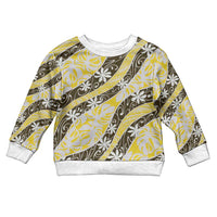 Rearea Tahiti Tiare Monstera Kid Ugly Christmas Sweater Polynesian Pattern Curve Style - Polynesian Pride