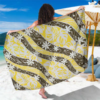 Rearea Tahiti Tiare Monstera Sarong Polynesian Pattern Curve Style - Polynesian Pride