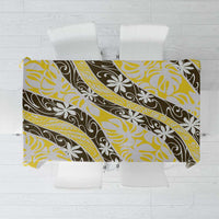 Rearea Tahiti Tiare Monstera Tablecloth Polynesian Pattern Curve Style - Polynesian Pride