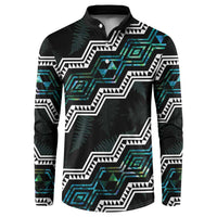 Personalised Taniko Aotearoa Mix Paua Shell Button Sweatshirt Niho Taniwha Turquoise Glitter