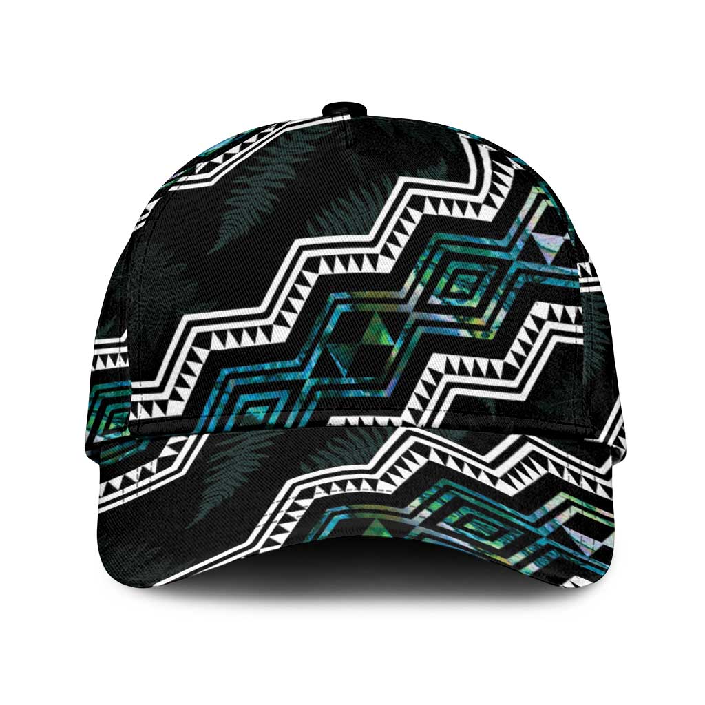Taniko Aotearoa Mix Paua Shell Classic Cap Niho Taniwha Turquoise Glitter - Polynesian Pride