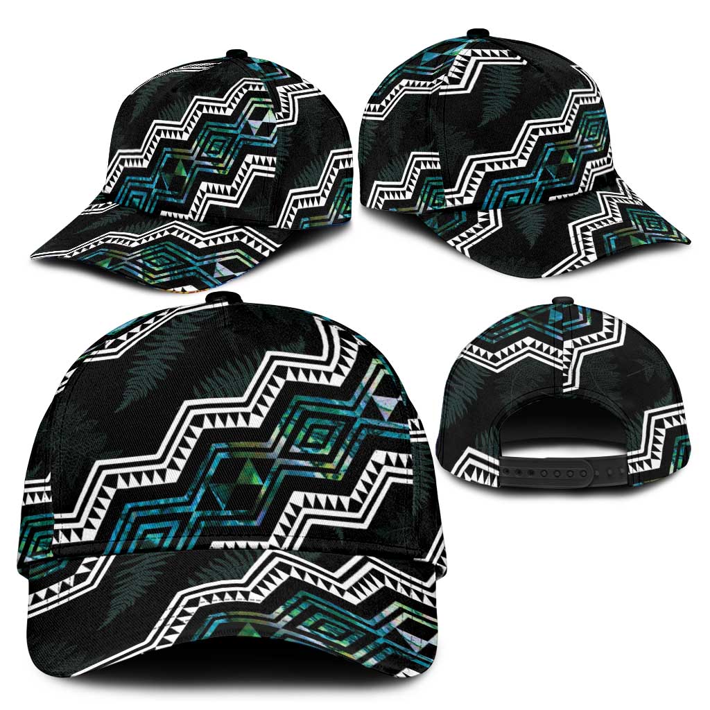 Taniko Aotearoa Mix Paua Shell Classic Cap Niho Taniwha Turquoise Glitter - Polynesian Pride