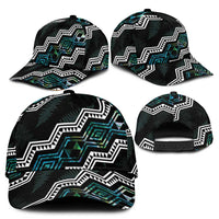 Taniko Aotearoa Mix Paua Shell Classic Cap Niho Taniwha Turquoise Glitter - Polynesian Pride