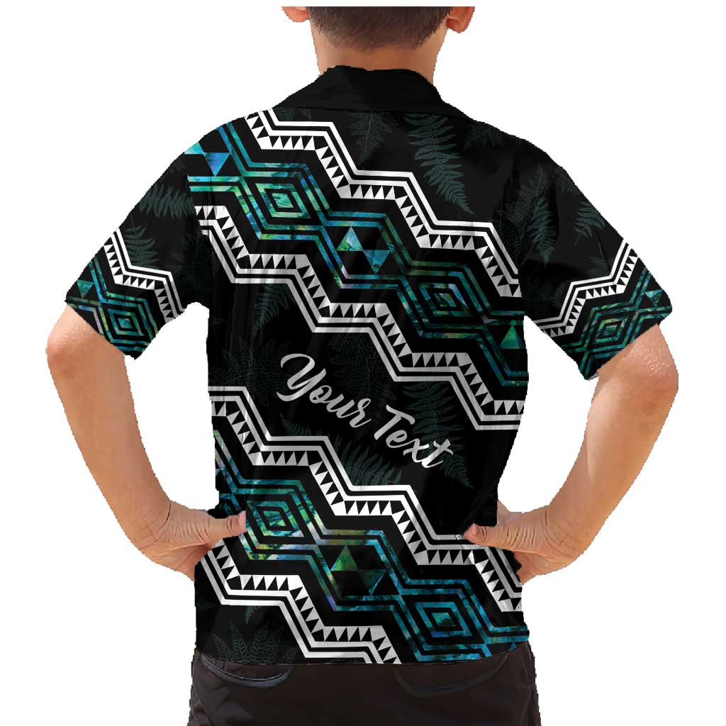 Personalised Taniko Aotearoa Mix Paua Shell Family Matching Mermaid Dress and Hawaiian Shirt Niho Taniwha Turquoise Glitter