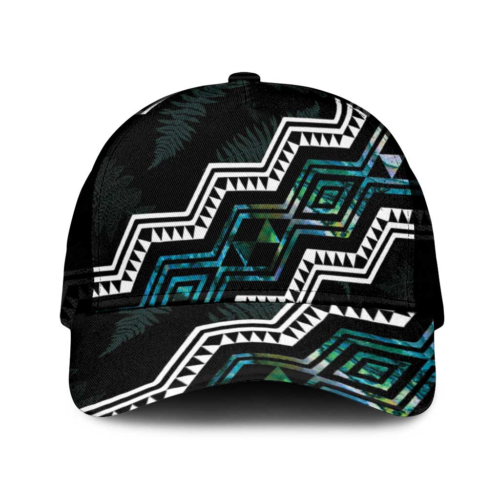 Taniko Aotearoa Mix Paua Shell Mesh Trucker Cap Niho Taniwha Turquoise Glitter - Polynesian Pride