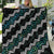 Personalised Taniko Aotearoa Mix Paua Shell Quilt Niho Taniwha Turquoise Glitter