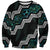 Personalised Taniko Aotearoa Mix Paua Shell Sweatshirt Niho Taniwha Turquoise Glitter