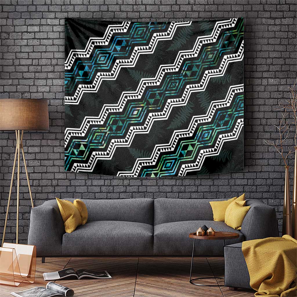 Taniko Aotearoa Mix Paua Shell Tapestry Niho Taniwha Turquoise Glitter LT01 Turquoise - Polynesian Pride