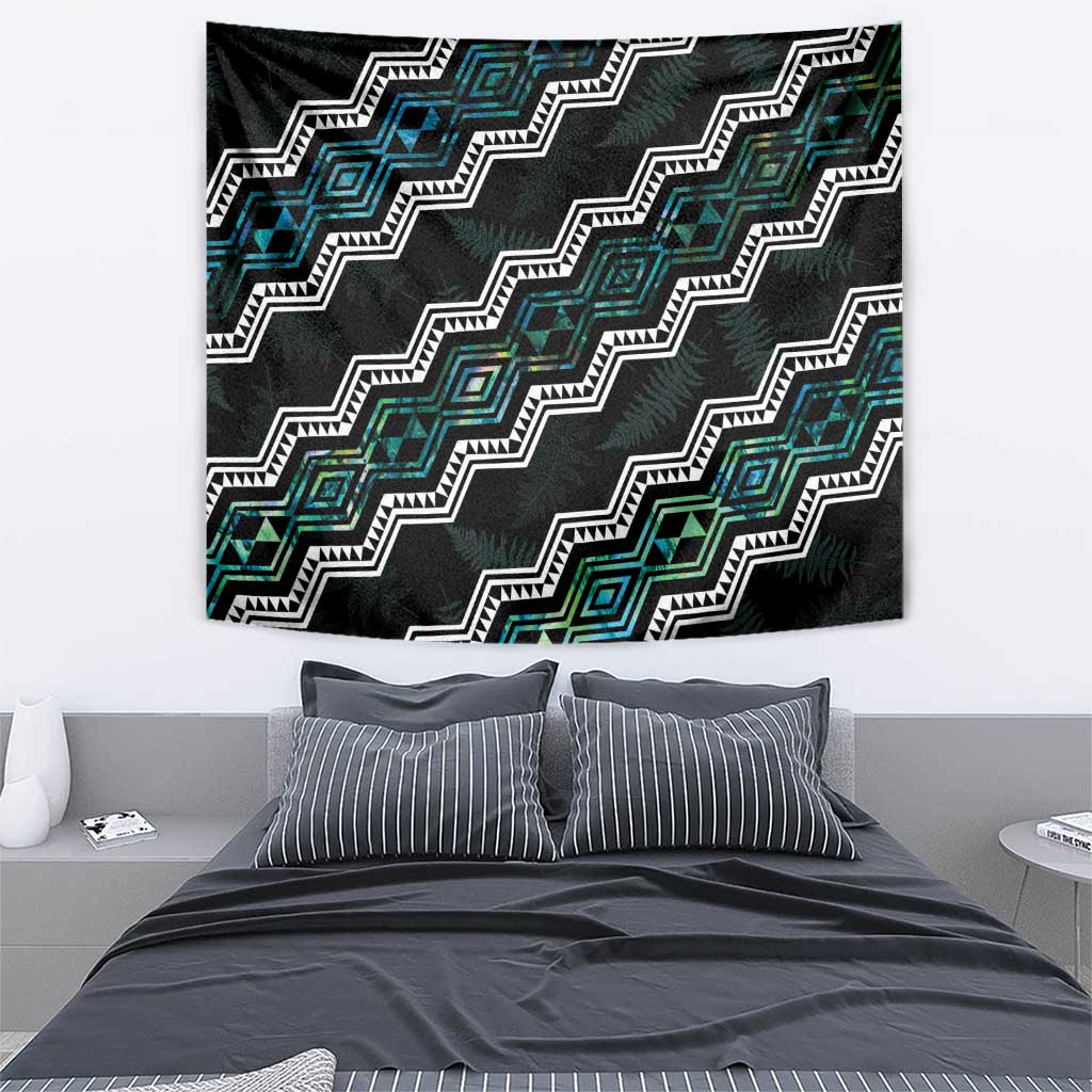 Personalised Taniko Aotearoa Mix Paua Shell Tapestry Niho Taniwha Turquoise Glitter