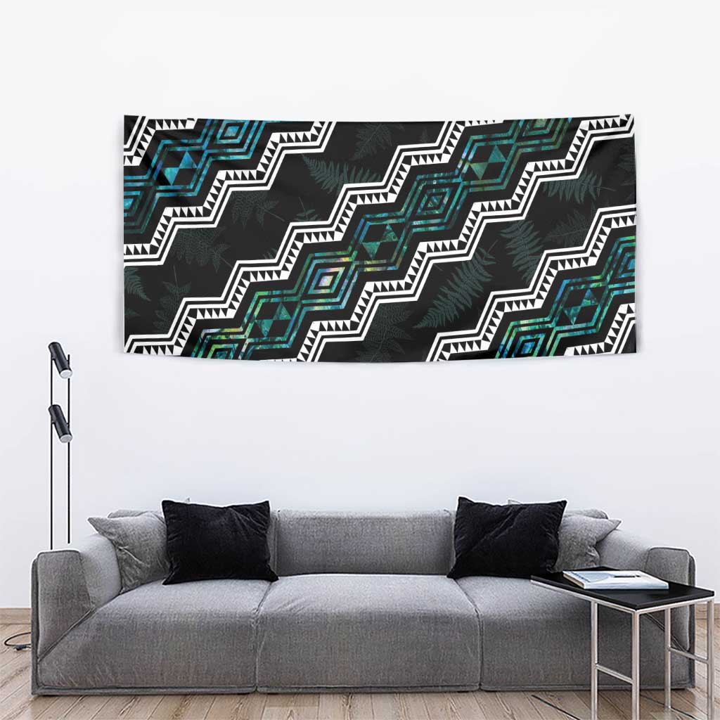 Personalised Taniko Aotearoa Mix Paua Shell Tapestry Niho Taniwha Turquoise Glitter