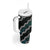 Personalised Taniko Aotearoa Mix Paua Shell Tumbler With Handle Niho Taniwha Turquoise Glitter