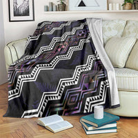 Personalised Taniko Aotearoa Mix Paua Shell Blanket Niho Taniwha Lilac Glitter