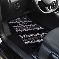 Personalised Taniko Aotearoa Mix Paua Shell Car Mats Niho Taniwha Lilac Glitter