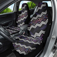 Personalised Taniko Aotearoa Mix Paua Shell Car Seat Cover Niho Taniwha Lilac Glitter