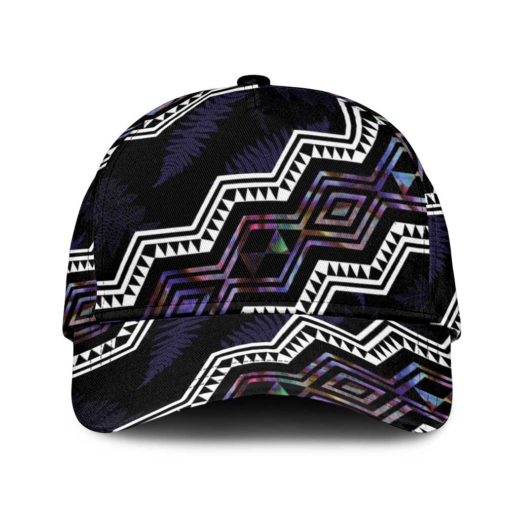 Taniko Aotearoa Mix Paua Shell Classic Cap Niho Taniwha Lilac Glitter - Polynesian Pride
