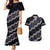 Personalised Taniko Aotearoa Mix Paua Shell Couples Matching Mermaid Dress and Hawaiian Shirt Niho Taniwha Lilac Glitter