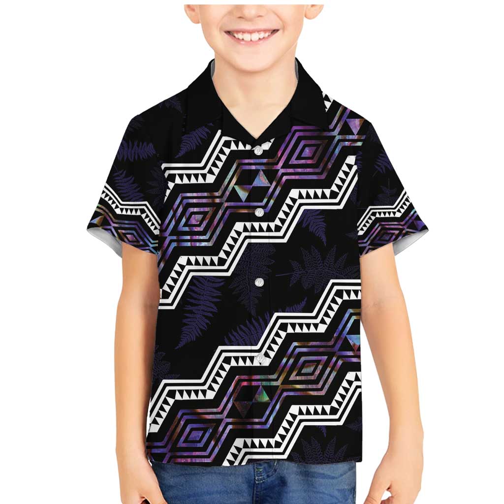 Personalised Taniko Aotearoa Mix Paua Shell Family Matching Mermaid Dress and Hawaiian Shirt Niho Taniwha Lilac Glitter