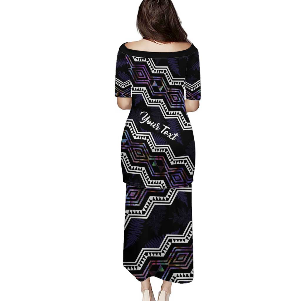 Personalised Taniko Aotearoa Mix Paua Shell Puletasi Niho Taniwha Lilac Glitter