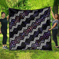 Personalised Taniko Aotearoa Mix Paua Shell Quilt Niho Taniwha Lilac Glitter