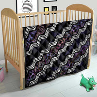 Personalised Taniko Aotearoa Mix Paua Shell Quilt Niho Taniwha Lilac Glitter