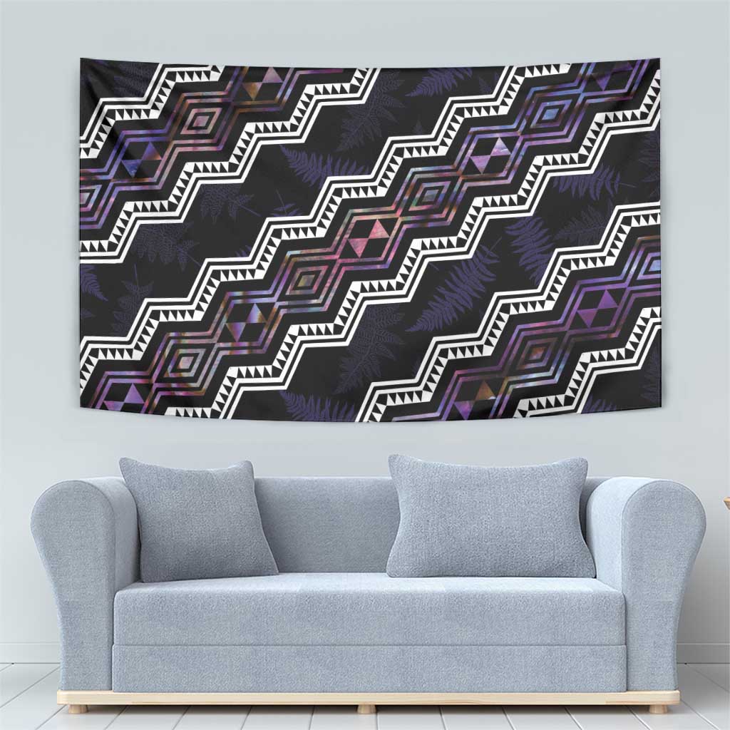 Personalised Taniko Aotearoa Mix Paua Shell Tapestry Niho Taniwha Lilac Glitter