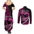 Personalised Hawaii Couples Matching Summer Maxi Dress and Long Sleeve Button Shirts Maui Be Strong Kakau Pink Version LT01 - Polynesian Pride