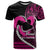 Personalised Hawaii T Shirt Maui Be Strong Kakau Pink Version LT01 Pink - Polynesian Pride