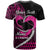 Personalised Hawaii T Shirt Maui Be Strong Kakau Pink Version LT01 - Polynesian Pride