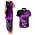 Personalised Hawaii Couples Matching Tank Maxi Dress and Hawaiian Shirt Maui Be Strong Kakau Purple Version LT01 Purple - Polynesian Pride