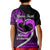 Personalised Hawaii Kid Polo Shirt Maui Be Strong Kakau Purple Version LT01 - Polynesian Pride